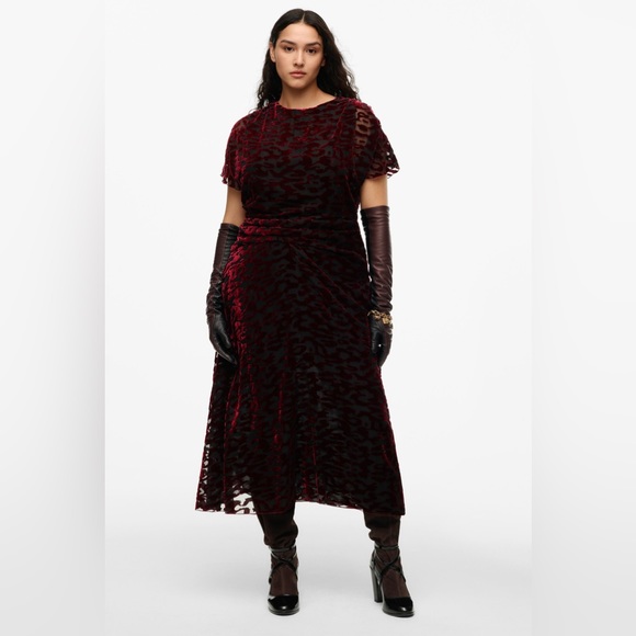 ZARA ~ DRAPED DRESS LIMITED EDITION SILK BLEND - Picture 9 of 12